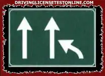 The sign shown indicates a decrease in the number of lanes available