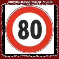 The number depicted in the sign indicates the maximum permitted speed