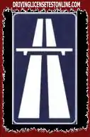 The sign shown indicates a road with separate carriageways