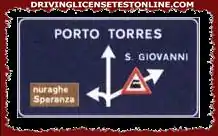 The sign shown warns you to turn right to S . Giovanni