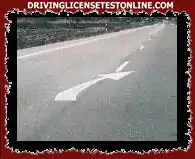 La flecha dibujada en el camino indica ?.