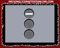 Ha autóval közlekedik, olyan jelzőlámpára bukkan, amely egy fekete kör alakú háttéren világító fehér csíkból áll, amint az a rajzon látható, mit kell tennie ? .