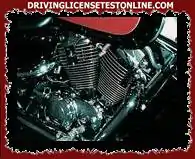 Four-stroke internal combustion engines in motorcycles operate on a mixture of . . .