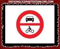 Vairuodami motociklą su šonine priekaba galite įvažiuoti į gatvę, prie kurios įvažiavimo rasite šį ženklą ?