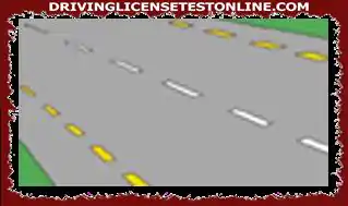 Vad betyder den trasiga gula linjen vägmarkering ?