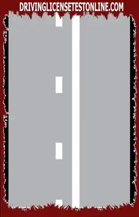 Bạn nhìn thấy những đường kẻ trắng kép này dọc theo giữa đường . Khi nào bạn có thể đỗ xe bên trái ?