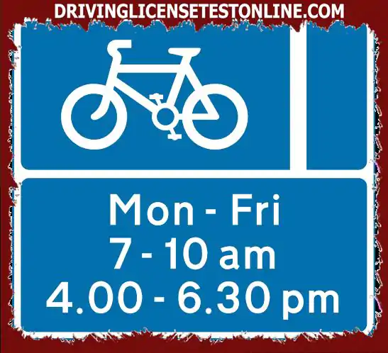 Când șoferii de mașini pot folosi o pistă pentru biciclete identificată prin acest semn ?