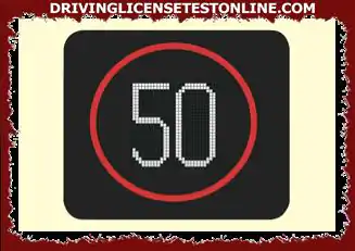 You are on a smart highway. What does the mandatory speed limit appear on the shoulder of...