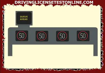 Ezt a táblát egy intelligens autópályán látja . Melyik sávot használhatja ?