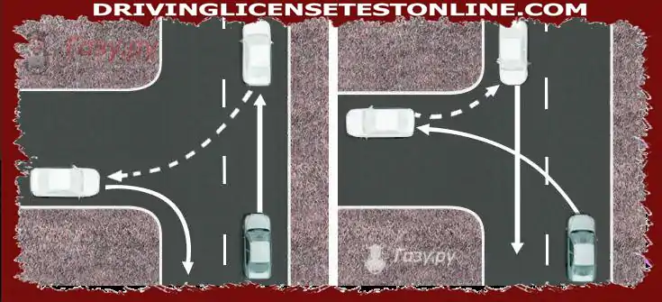 다음 그림은 왼쪽의 인접 지역을 사용하여 교차로 밖에서 안전하게 유턴하는 방법을 보여줍니다 ?