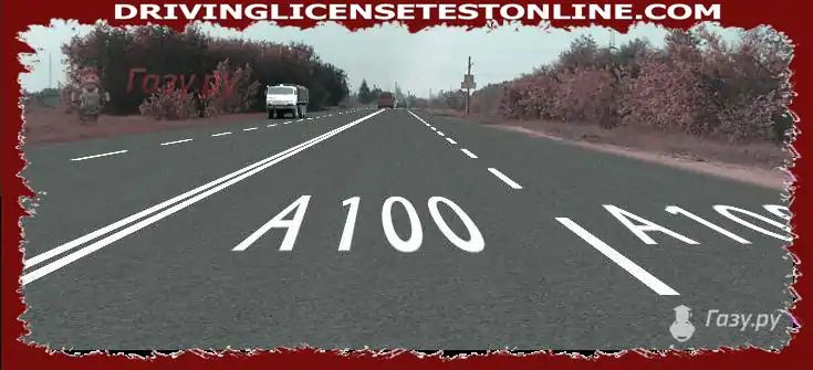 Mit jelent az úttesten található A100 jelölés? ?