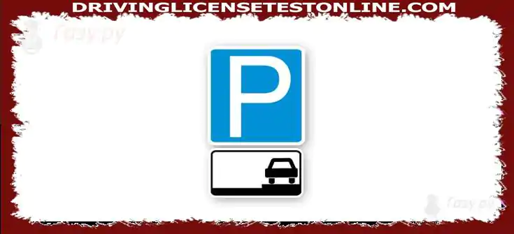 Which vehicles can be parked in the manner indicated on the plate ?