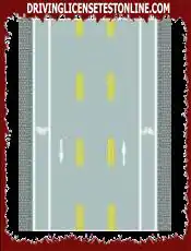 도로에 있는 두 개의 노란색 점선은 어떤 표시입니까?