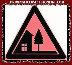 The meaning of this sign is to remind vehicle drivers that the road section ahead passes through villages or market towns.