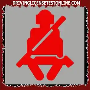 Όταν ανάβει το ταμπλό του μηχανοκίνητου οχήματος όπως φαίνεται στην εικόνα-, υπενθυμίζει στον οδηγό ότι το βύσμα της ζώνης ασφαλείας δεν έχει εισαχθεί στην πόρπη.