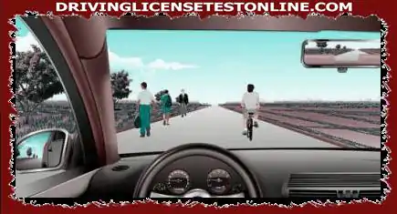 As shown in the figure, what is the reason why a motor vehicle is driving on this kind of road and passing in the middle of the road?