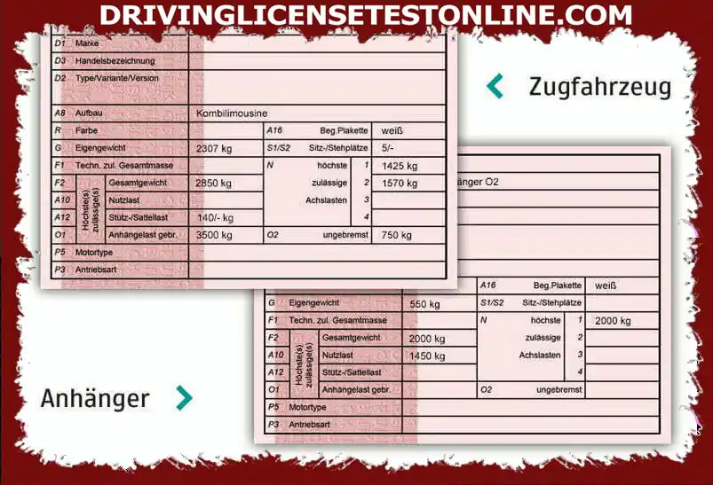 Atkreipkite dėmesį į universalo automobilio registracijos liudijime pateiktą informaciją ....