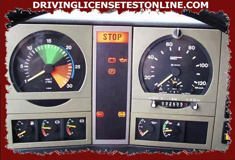 What does the green area on the tachometer ? mean