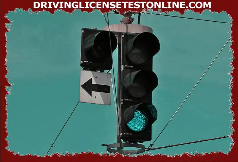 Какво означава светлинният знак на светофара ?