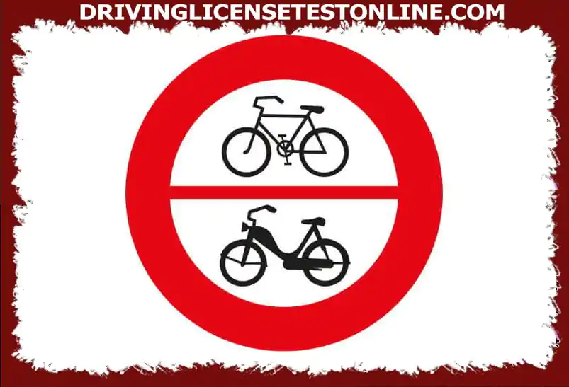 You come to this traffic sign with a motor bike (moped) . How do you behave ?