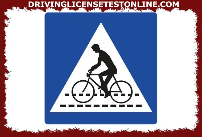 How do you behave before a cyclist crossing ?