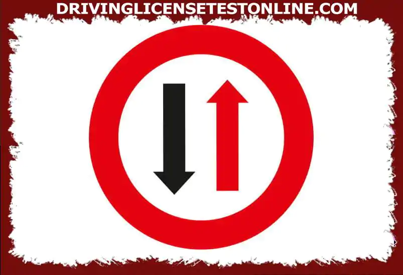 You have already entered the bottleneck at this traffic sign . Oncoming vehicles are...