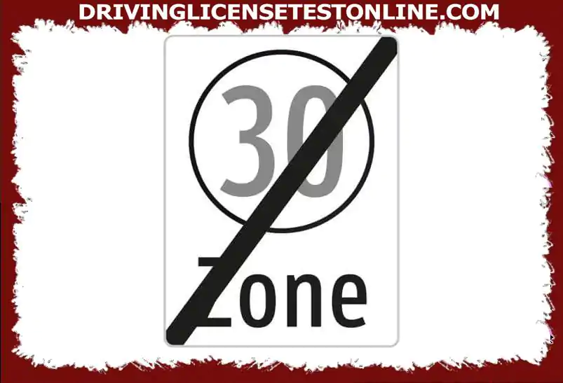 Aveți permisiunea de a conduce mai repede de 30 km / h după acest semn de circulație ?