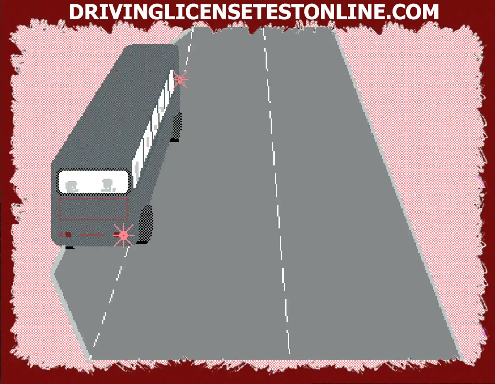 Bạn nên làm gì khi đến gần một chiếc xe buýt đang báo hiệu di chuyển...
