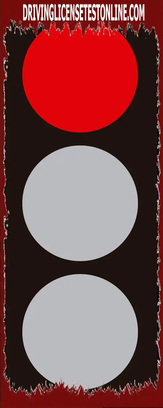 What does a red traffic light mean ?