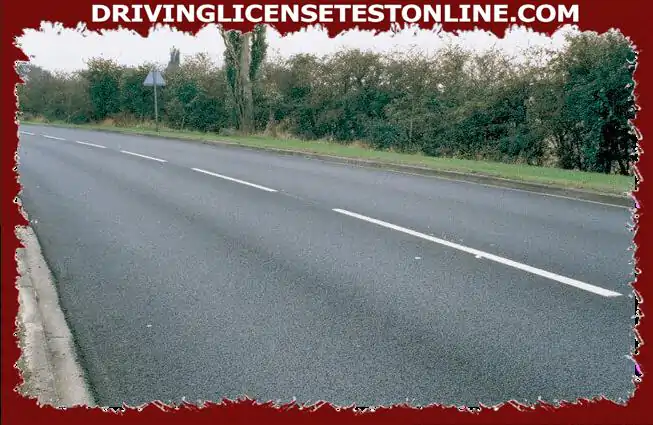 도로 중앙에 있는 이 흰색 선은 무엇을 의미합니까?