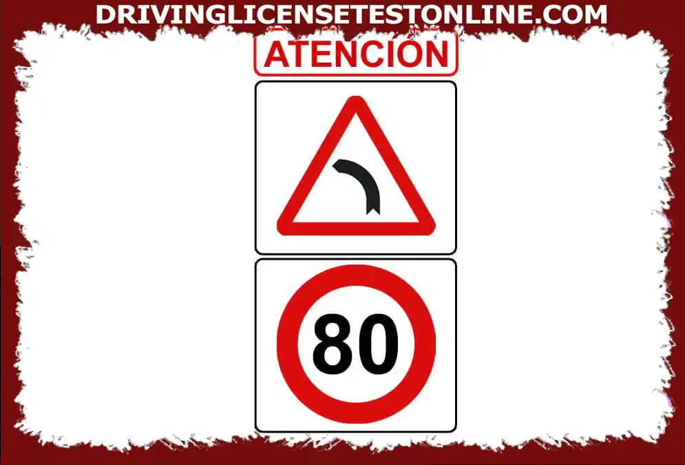 These signs indicate the maximum speed . . .
