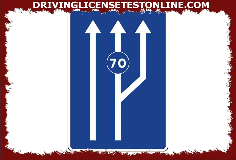 On a section of road with this sign, if you are traveling at 90 kilometers per hour, you must...