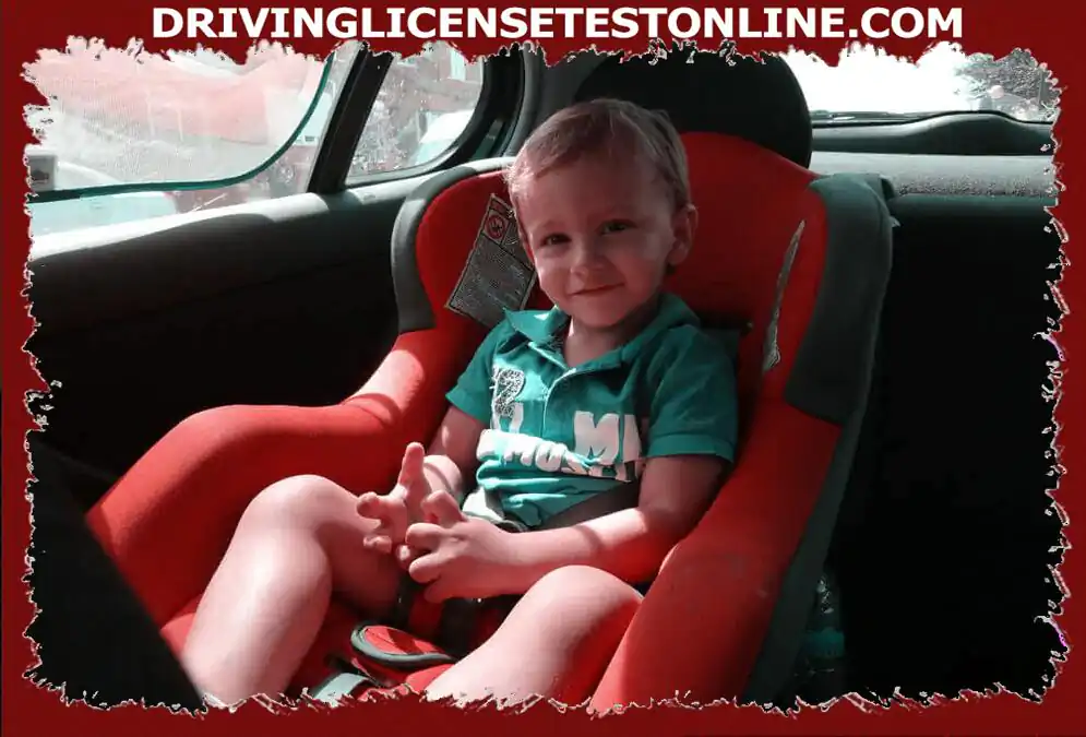 Children under three years of age, how they should travel in the vehicle ?
