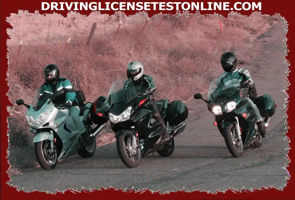 The behavior of the motorcyclists seen in the image ? is correct