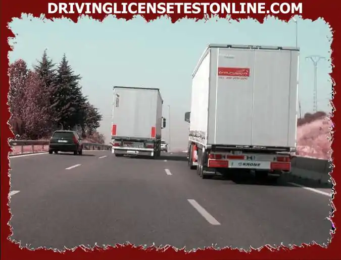 You are driving on a highway outside the town, driving one truck behind another that travels at a speed of 70 kilometers per hour, which you wish to overtake . Assuming that circumstances do not prevent it, you are allowed to do so ?