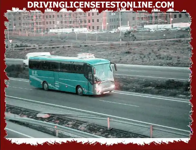 You travel on a highway with an articulated bus measuring 16 meters in length . If you do...