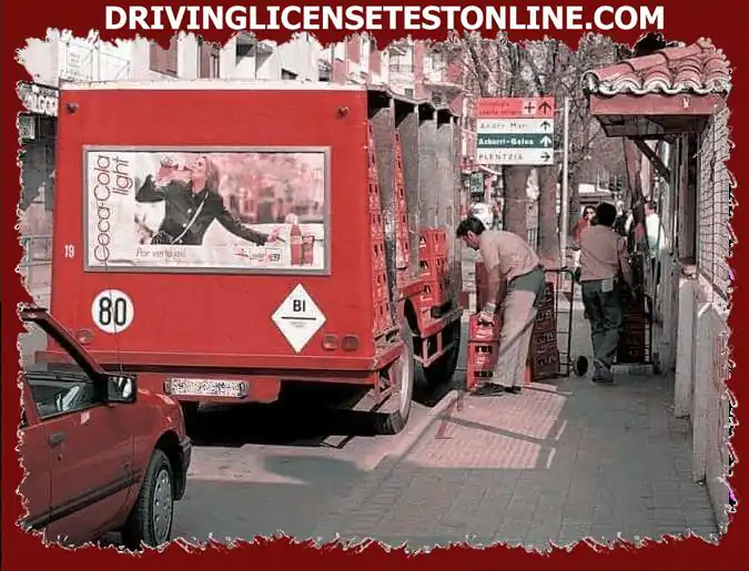 In order to unload the truck you are driving in the shortest possible time, you can deposit the goods on the road ?