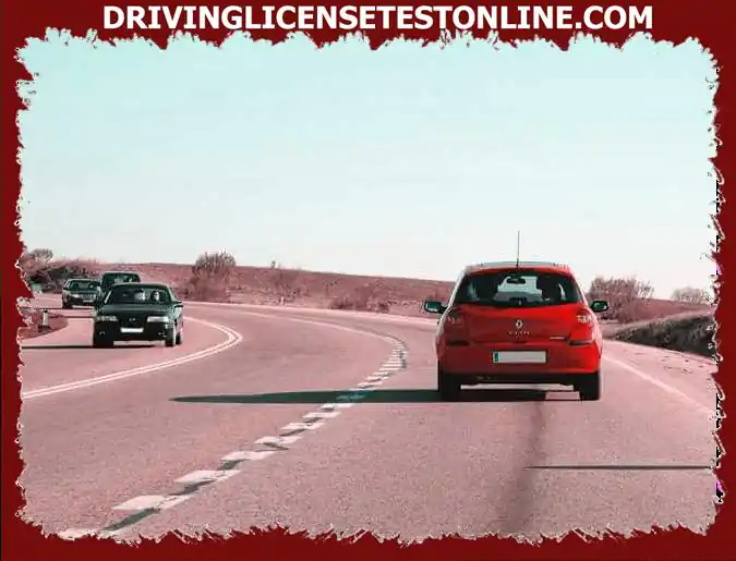A car travels at 90 km / h . on a conventional road with two lanes for the same direction . You...