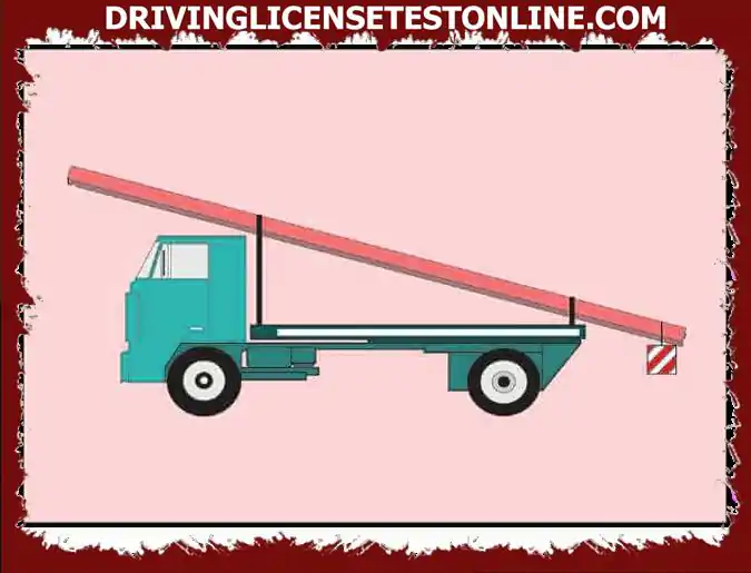 Камион којим се вози дугачак је 7 метара . Може кружити носећи бетонске греде ?