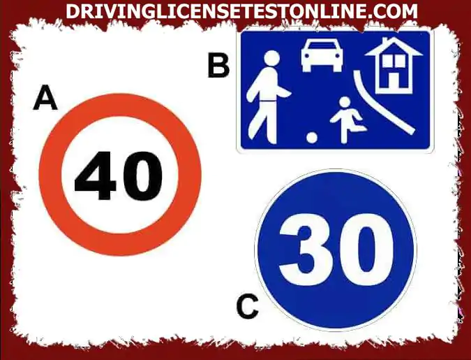 You can drive at 45 kilometers per hour on a road indicated with . . .