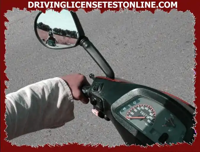 A correct rider posture on a moped is one that allows you to reach the handlebar with your arms . . .