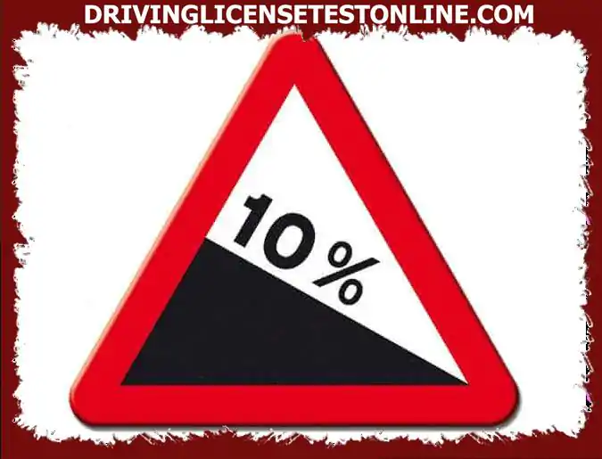 10％の下り坂で、運転しているすべての車両を駐車する場合は、適切に押�...