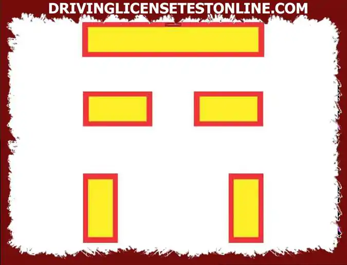 Ktoré vozidlá alebo skupiny vozidiel sú povinní mať na chrbte nejaké znaky tých, ktoré sú na fotografii s reflexnou žltou farbou a červeným okrajom ?