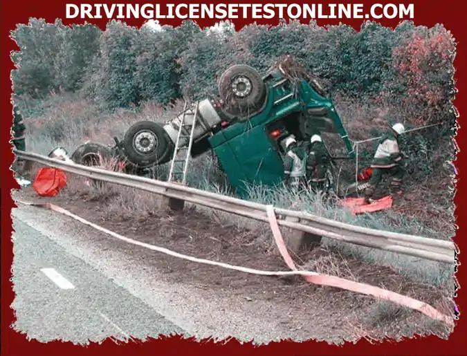 Σε περίπτωση ατυχήματος με όχημα που μεταφέρει επικίνδυνα εμπορεύματα, πρέπει να παραμείνετε στο σημείο του ατυχήματος ?