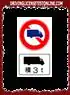 Теретна возила која прелазе бруто масу возила означену помоћним знаком не могу проћи тамо где се налази овај знак.