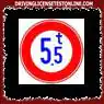On the road with this sign, it indicates that vehicles with a load weight of more than 5.5...