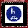 이 그림은 자전거 및 보행자 전용 표식이다.
