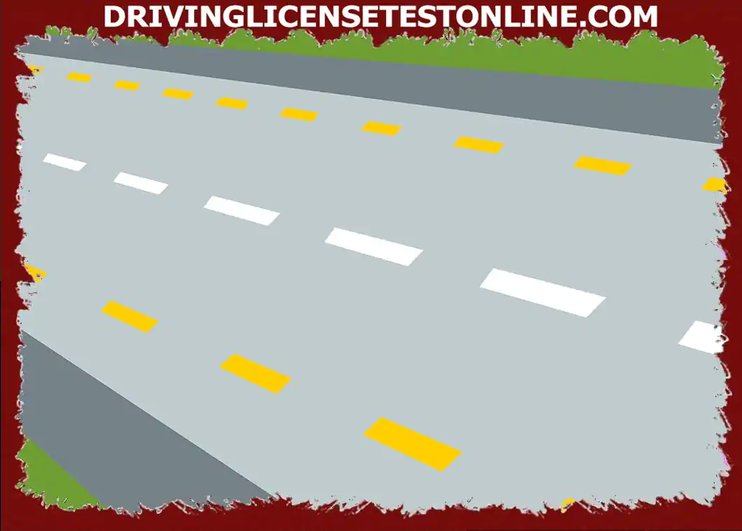 Co oznacza oznakowanie drogi przerywaną żółtą linią?