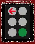 Cuando tenga este semáforo, ¿se le permite girar a la derecha ?