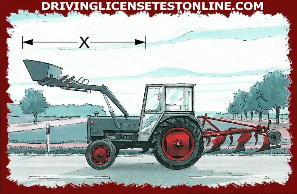 ¿Cuál es la dimensión máxima X para tractores agrícolas ?